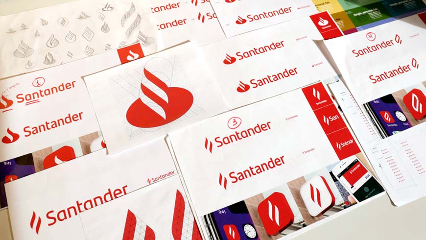 西班牙Santander銀行LOGO設(shè)計(jì)，改善用戶體驗(yàn)是王道-2