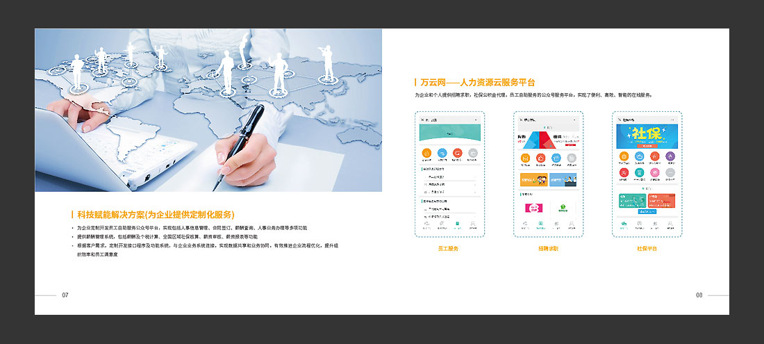 北京萬古人力資源公司宣傳冊，精裝畫冊設計-6